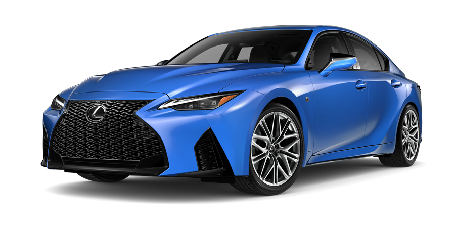 Exterior of the Lexus IS 500 F SPORT Performance shown in Grecian Water | Moses Lexus in Saint Albans WV