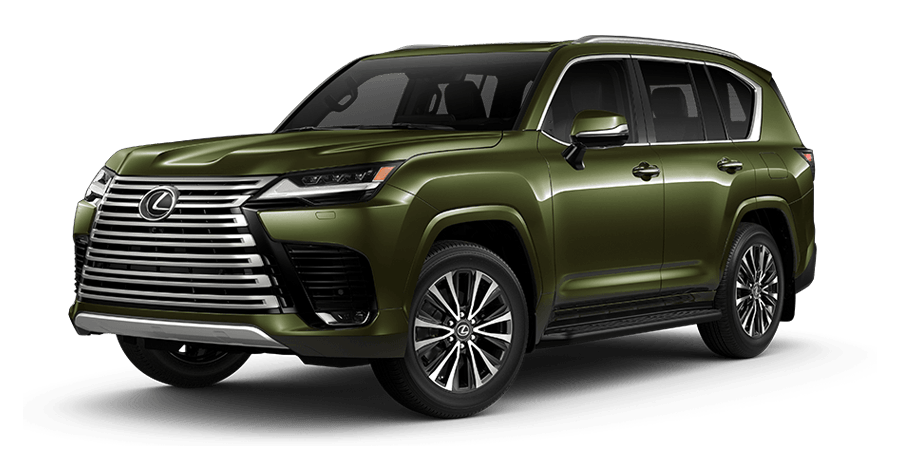 Exterior of the Lexus LX 600 shown in Nori Green Pearl | Moses Lexus in Saint Albans WV