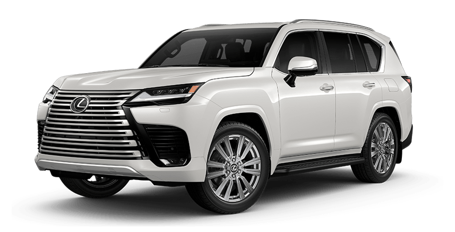 Exterior of the Lexus LX 600 Ultra Luxury shown in Eminent White Pearl | Moses Lexus in Saint Albans WV